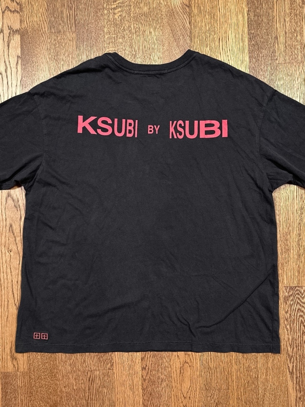 Ksubi by Ksubi Black Red Logo Relaxed Fit T Shirt Womens Medium